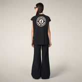 Women's T-shirt Aira in Black with New York print - T-shirts & Sweatshirts Woman SS26 | Save The Duck