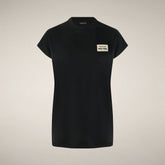 Women's T-shirt Aira in Black with New York print - T-shirts & Sweatshirts Woman SS26 | Save The Duck