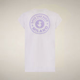 Women's T-shirt Aira in Opal Lilac with Milano print - T-shirts & Sweatshirts Woman SS26 | Save The Duck