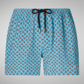 Man's swimwear Ademir in lobster on light blue | Save The Duck