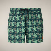 Costume da bagno uomo Ademir stampa camo tartaruga - COSTUMI DA BAGNO UOMO | Save The Duck