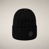 Unisex ribbed beanie jo in black - Beyond Outerwear Man FW26 | Save The Duck
