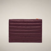 Unisex Quilted Pouch Shaula in Burgundy Black - Collection Icon | Save The Duck