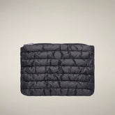 Unisex quilted pouch Thalassa blue black - Beyond Outerwear Woman FW26 | Save The Duck