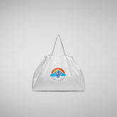 Unisex shopper bag Lake in white | Save The Duck