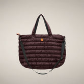 Gepolsterte Shopper-Bag Angus in Bordeaux-Schwarz - Produkte | Save The Duck