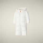 Tutina neonato Shell bianco panna - Tutine Imbottite Neonato | Save The Duck