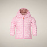 Piumino neonato unisex Dag rosa con stampa fiori - New in Baby SS26 | Save The Duck