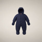 Unisex Baby Padded Overall Storm in Navy Blue - Baby | Save The Duck