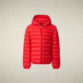 Piumino bambino animal-free Dony rosso vivo - FW25 BOY COLLECTION | Save The Duck