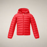 Jungen-Steppjacke Dony in Feuerrot - FW26 Duck to school Kids | Save The Duck