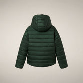 Girls' Reversible Faux Fur Coat Akiko in Nori Green | Save The Duck