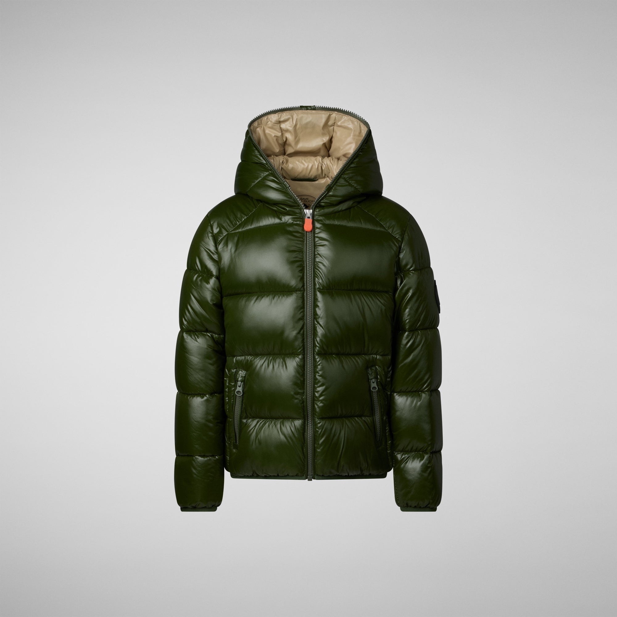 Animal-free jungen-steppjacke Artie in Tannengrün