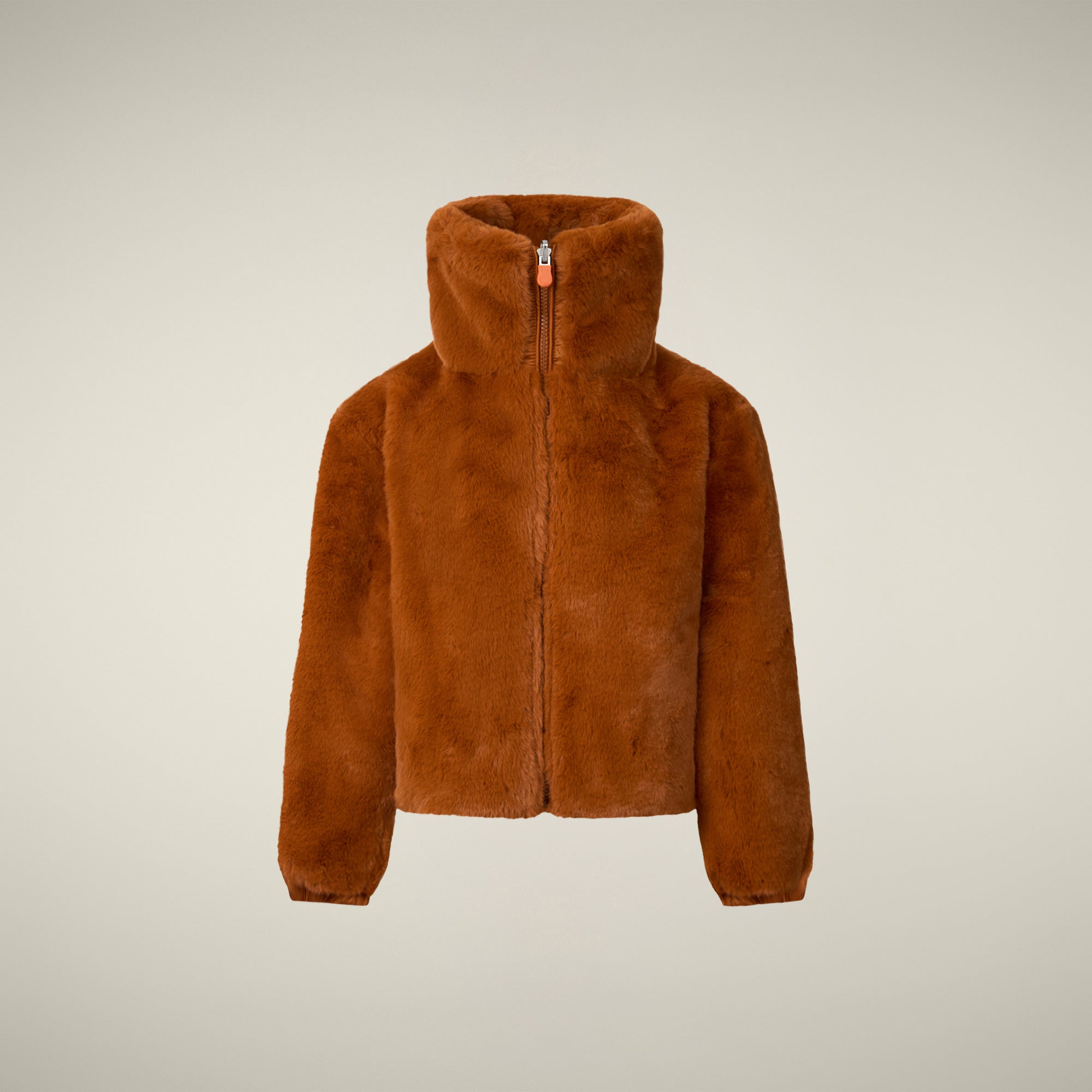 Giacca bambina reversibile Ceri in pelliccia animal free marrone caram