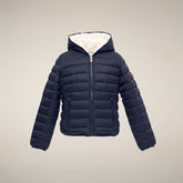 Jungen-Steppjacke Finnegan in Blau-Schwarz - FW26 Duck to school Kids | Save The Duck