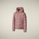 Piumino bambina animal-free Iris rosa nebbia - Piumini Bambina Animal-Free | Save The Duck