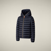 Piumino bambina animal-free Iris blu nero - Piumini Bambina Animal-Free | Save The Duck