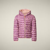 Piumino bambina animal free Aga con stampa leopardo rosa - Piumini Bambina Animal-Free | Save The Duck