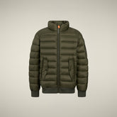 Piumino bambino animal-free Dax verde terra - FW25 BOY COLLECTION | Save The Duck