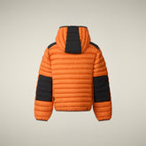 Piumino bambino animal free Flip arancione ambra - FW25 BOY COLLECTION | Save The Duck
