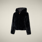 Giacca bambina reversibile Chloe in pelliccia animal free nero - Giacche Bambina | Save The Duck