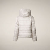 Veste pour fille réversible modèle Chloe en fourrure beige clair | Save The Duck