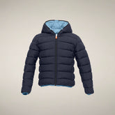 Jungen-Wendesteppjacke Oliver in Delfinblau | Save The Duck