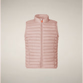 Gilet imbottito bambini unisex Dolin rosa cipria - Smanicati e Gilet Bambino | Save The Duck