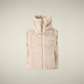 Gilet bambina reversibile Zenia beige chiaro - Giacche Bambina | Save The Duck