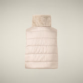 Gilet bambina reversibile Zenia beige chiaro | Save The Duck