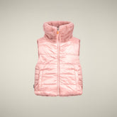 Gilet bambina reversibile Zenia rosa cipria | Save The Duck