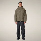 Herrenparka Hiram in Steinbeige | Save The Duck