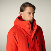 Parka uomo animal free Hiram rosso vivo - Parka Uomo | Save The Duck