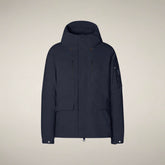Men's Parka Hiram in Blue Black | Save The Duck