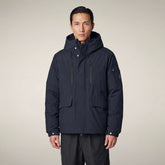 Men's Parka Hiram in Blue Black | Save The Duck