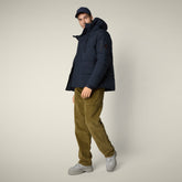 Parka uomo animal free Alter blu nero - FW25 MAN COLLECTION | Save The Duck