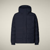 Parka uomo animal free Leland blu nero - Parka Uomo | Save The Duck