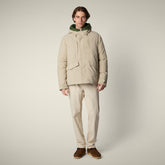Parka uomo animal free Enzo stone beige e verde bosco - Parka Uomo | Save The Duck