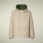 Parka uomo animal free Enzo stone beige e verde bosco - Parka Uomo | Save The Duck