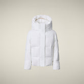 Parka bambina animal free Aimi bianco - Parka Bambina | Save The Duck