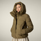 Parka donna animal free Arena verde militare - Parka donna | Save The Duck