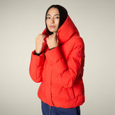 Parka donna animal free Arena rosso vivo - Parka donna | Save The Duck