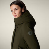Parka donna animal free Esme verde scuro - Parka donna | Save The Duck