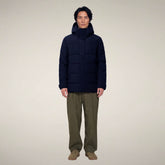 Men's Puffer Jacket Flavien in Blue Black | Save The Duck