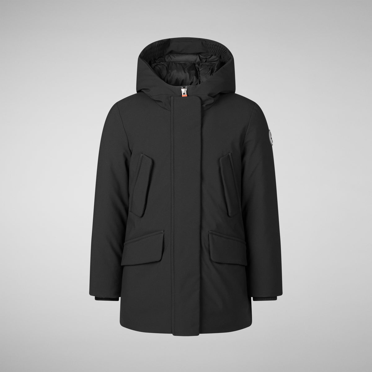 PARKA CON CAPPUCCIO BAMBINA ALLY NERO
