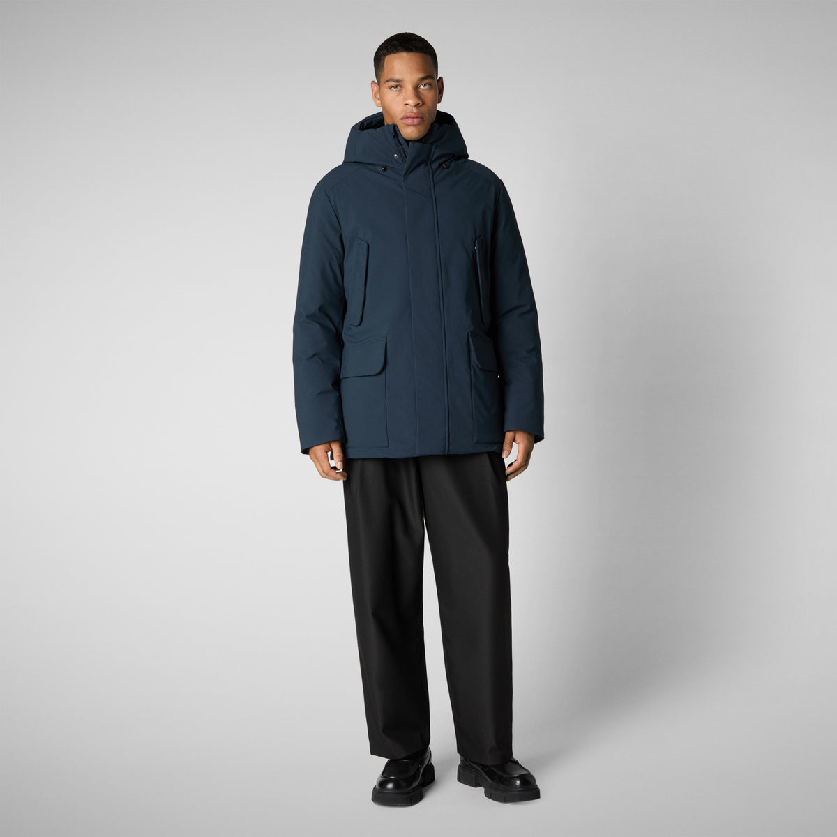 PARKA UOMO ELON IN BLU NERO
