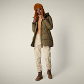 Parka donna animal free Bethany verde militare - Parka donna | Save The Duck