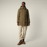 Parka donna animal free Bethany verde militare - Parka donna | Save The Duck