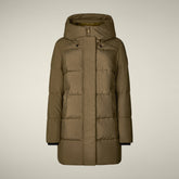 Parka donna animal free Bethany verde militare - Parka donna | Save The Duck