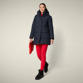 Parka donna animal free Bethany blu nero - Parka donna | Save The Duck